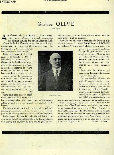 L'Architecture. N6 - Volume XLIII : Gustave Olive (1856 - 1930) - Le Thtre Pigalle - L'Architecture au Salon de 1930