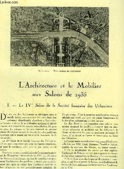 L'Architecture. N6 - Volume XLVIII : Le IVe Salon de la Socit franaise des Urbanistes - Salon des Artistes Franais - La Socit Nationale des Beaux-arts - Le XXVe Salon des Artistes dcorateurs - La Semaine de la Lumire ...