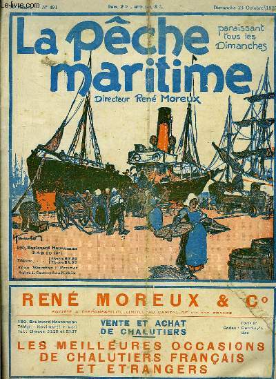 La Pche Maritime. 10me anne - N 491 : Le chalutier de grande pche 