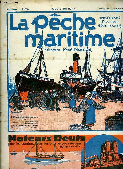 La Pche Maritime. 11me anne - N 504 : Le vote prochain de la Convention sur le Crdit maritime - Le chalutier  moteur 