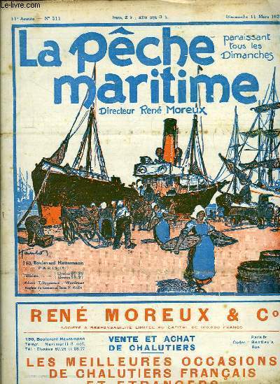 La Pche Maritime. 11me anne - N 511 : Le port de Bordeaux et les facilits accordes aux chalutiers - La pche en Hollande, en 1926 - Le chalutage du hareng ...