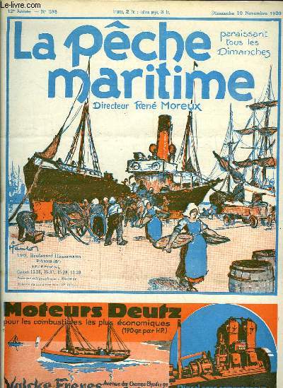 La Pche Maritime. 12me anne - N 598 : L'enseignement de la pche dans les coles - Nouvelles recherches sur le thon rouge ...