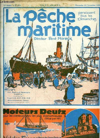 La Pche Maritime. 12me anne - N 600 : M. Louis Rollin, ministre de la Marine larchande, dfinit les grandes lignes de son programme d'action pour la pche - Le Cabinet de Louis Rollin -