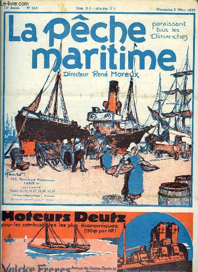 La Pche Maritime. 13me anne - N 614 : La conglation des sardines - Sur les odeurs anormales des conserves ...
