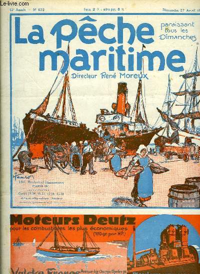 La Pche Maritime. 13me anne - N 622 : La conservation du poisson  bord des bateaux de pche (1) - Strilisation de l'eau de mer et purification des coquillages par l'ozone ...