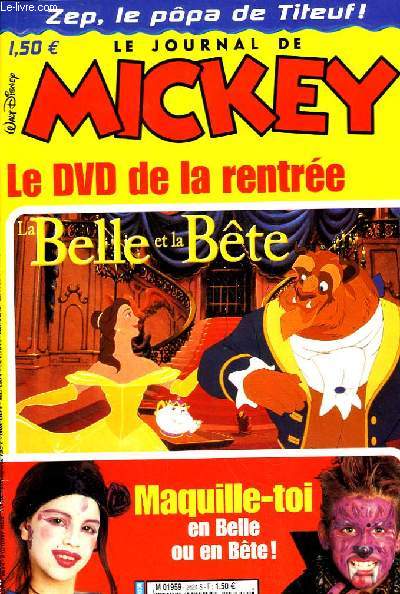Le Journal de Mickey N2624 : La Belle et la Bte.