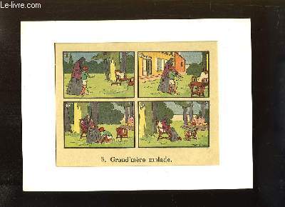 Lot de 5 images en couleurs de Raffin, en cadre-pochette.