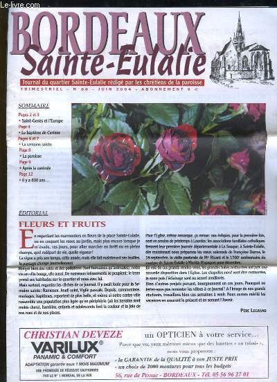 Bordeaux Sainte-Eulalie, N88 : Saint-Gens et l'Europe, Le Baptme de Corinne ...