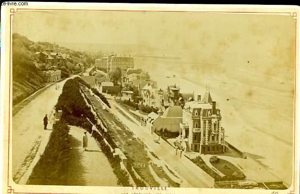 1 photographie originale, albumine en noir et blanc, de la vue gnrale des villas  Trouville.