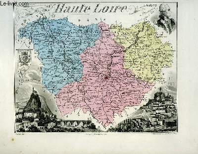1 carte grave en couleurs de la Haute-Loire - N42