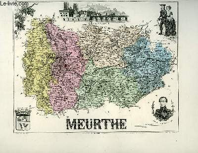 1 carte grave en couleurs de la Meurthe - N53