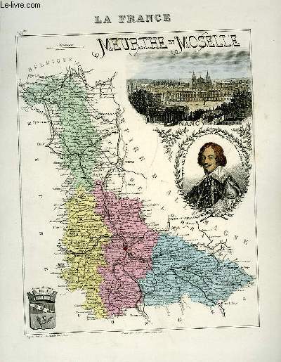 1 carte grave en couleurs de la Meurthe et Moselle - N53 bis.