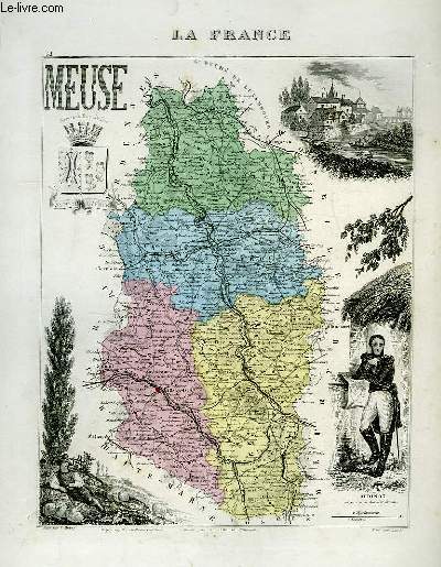 1 carte grave en couleurs de la Meuse - N54