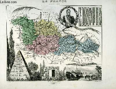 1 carte grave en couleurs de la Moselle - N56