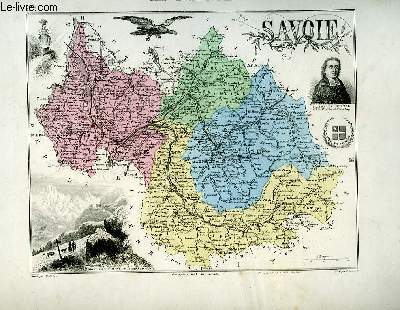 1 carte grave en couleurs de la Savoie - N71bis.