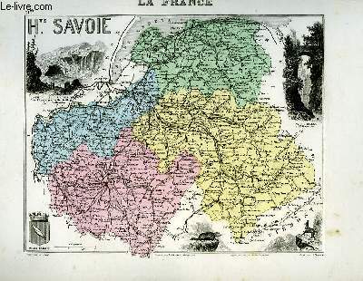 1 carte grave en couleurs de la Haute-Savoie - N71 ter