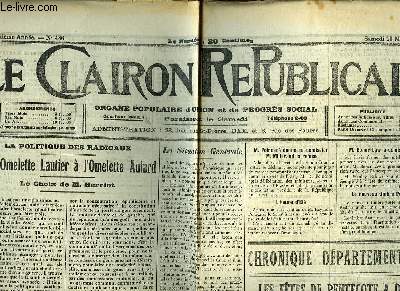 Le Clairon Rpublicain N486 - 10e anne : De l'Omelette Lautier  l'Omelette Aulard - Les Ftes de Pentecte  Dax.