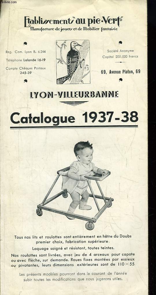Catalogue 1937 - 38, des Etablissements 