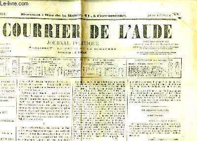 Le Courrier de l'Aude N°2180 - 22e année.