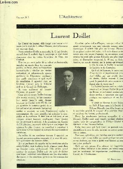 L'Architecture. N7 - Volume XLIV : Laurent Doillet - La Mtropole  l'Exposition Coloniale - Le Salon des Artistes dcorateurs de 1931.