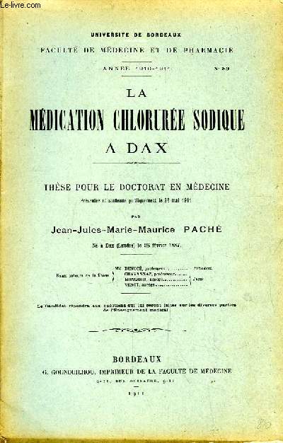 La Mdication Chlorure Sodique  Dax. Thse pour le Doctorat en Mdecine N89