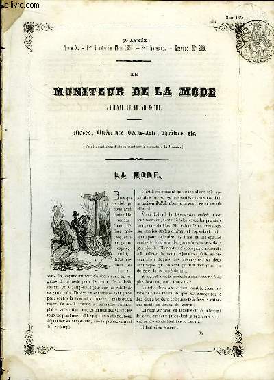 Le Moniteur de la Mode. 34e livraison - Gravure n286. TOME X