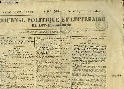 Journal Politique et Littéraire de Lot-et-Garonne N°3669 - XXXIVe année