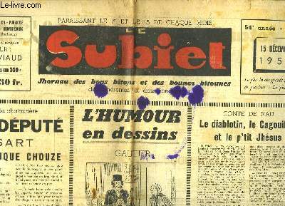 Le Subiet N24 - 54e anne : Le Dput Sart  Thieuque Chouze - Le Diablotin, le Cagouillon et le p'tit Jhsus ...