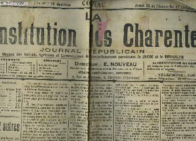 La Constitution des Charentes. N801 - 54e anne.
