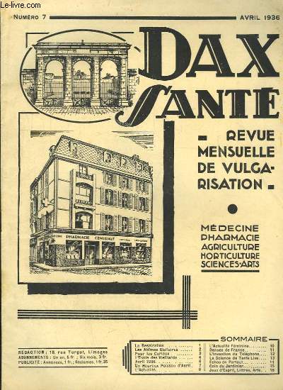 Dax Sant N7 : La Respiration - Les Abmes Stellaires - Danses de France - L'Invention du Tlphone ...