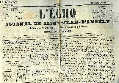 L'Echo - Journal de Saint-Jean-d'Angly N24 - 29e anne.