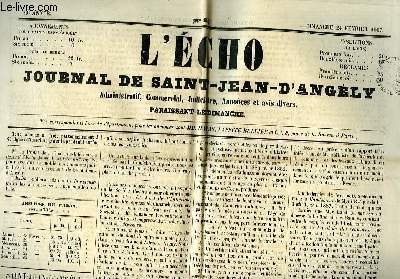 L'Echo - Journal de Saint-Jean-d'Angly N8 - 29e anne.