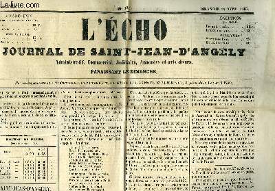 L'Echo - Journal de Saint-Jean-d'Angly N15 - 29e anne.