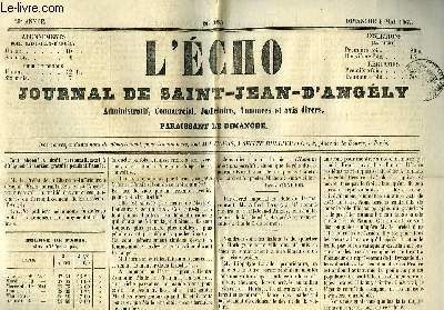 L'Echo - Journal de Saint-Jean-d'Angly N18 - 29e anne.