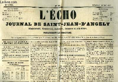 L'Echo - Journal de Saint-Jean-d'Angly N20 - 29e anne.