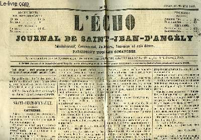 L'Echo - Journal de Saint-Jean-d'Angly N20 - 28e anne.