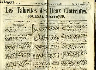 Les Tablettes des Deux Charentes N66 - 43e anne : Voyage de Louis Napolon - Les Coups d'Etat (Rochefort) - Henry Savigny ...