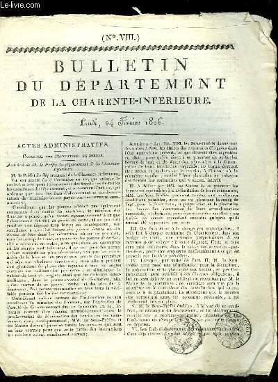 Bulletin du Dpartement de la Charente-Infrieure NVIII. Cadastre : Plantation de Bornes