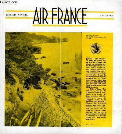 Bulletin Air France N°14 : Corse, Sardaigne, Rivages de l'Italie, Rivages Tunisiens, Côtes Algériennes ...