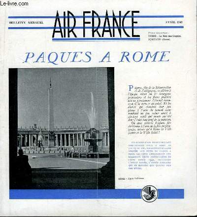 Bulletin Air France N°23 : Pâques à Romes.