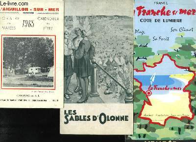 Lot de 5 dpliants et brochures de la Vende : Aiguillon-sur-Mer, Les Sables d'Olonnes, La Tranche sur Mer ...