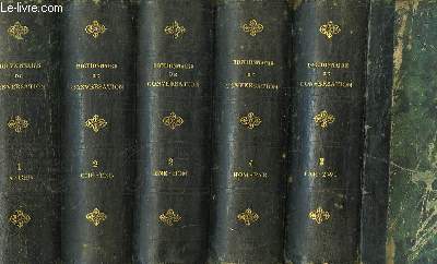 Dictionnaire de Conversation,  l'usage des dames et des jeunes personnes. 10 TOMES en 5 Volumes.