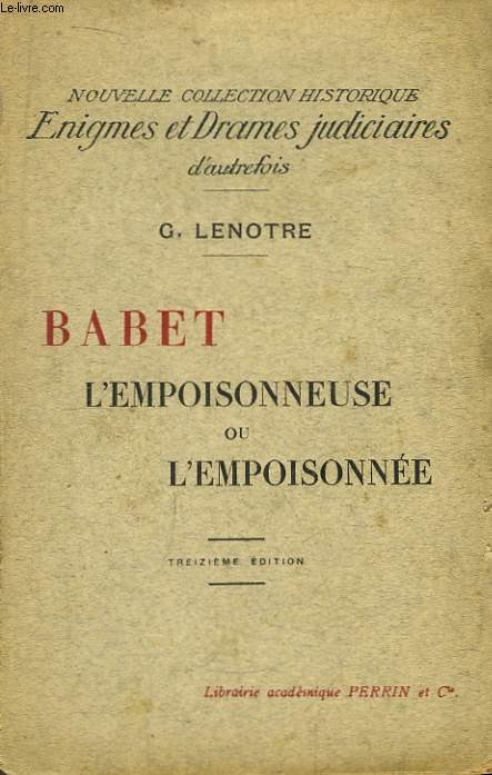 Babet. L'Empoisonneuse ou l'Empoisonne.