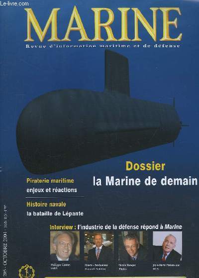 Marine, Bulletin N 205 : La Marine de demain - Piraterie maritime, enjeux et ractions - Histoire navale, la bataille de Lpante ...
