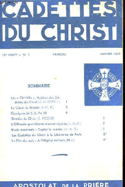 Cadettes du Christ N1 - 13e anne : Les 