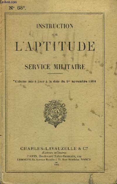 Instruction sur l'Aptitude au Service Militaire. N68