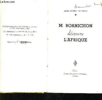 M. Bornichon découvre l'Afrique. - RICHARD Jean-Pierre - 1952 - Photo 1/1
