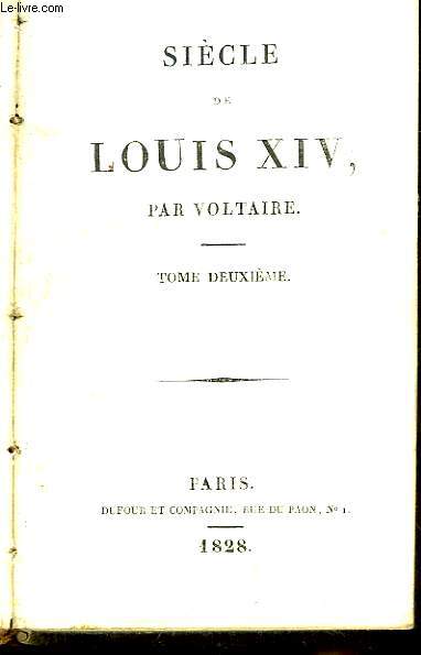 Sicle de Louis XIV. TOME 2