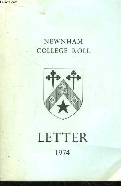 Newnham College Roll. Letter