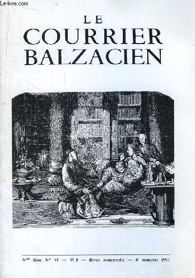 Le Courrier Balzacien. Nouvelle srie n45 : Balzac en Chine - Une lettre  Urbain Canel ...